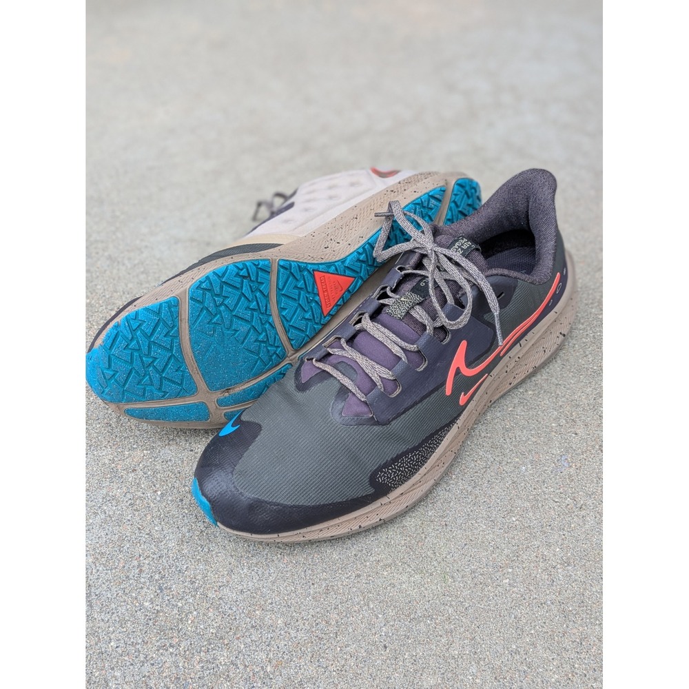 Nike Air Zoom Pegasus 39 Shield Mens Running Shoes DO7625-200 Grey Black Size 13